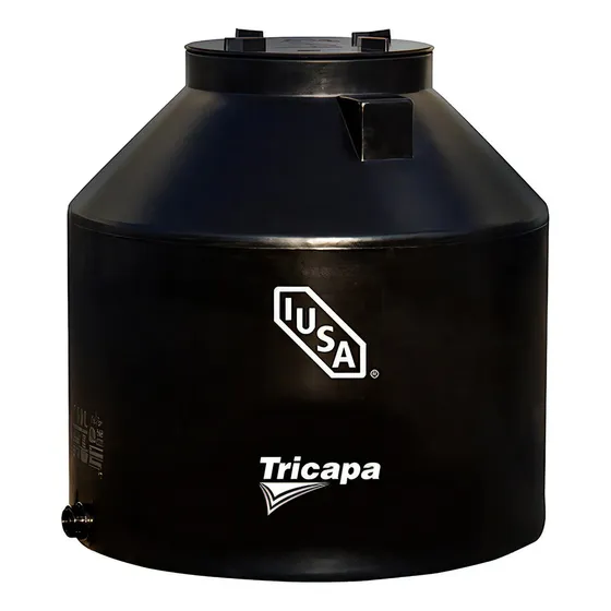 Tinaco Para Agua Iusa Iusa Tricapa Vertical Polietileno De Alta Densidad (pead) 450l Negro De 112 cm X 84 cm