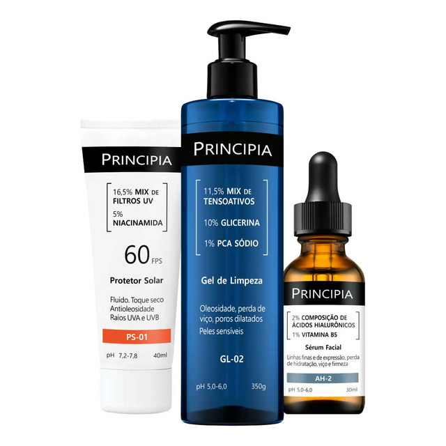 Kit Primeira Rotina Skincare C/gl-02 + Ah-2 + Ps-01 Kit Primeira Rotina Skincare C/gl-02 + Ah-2 + Ps-01