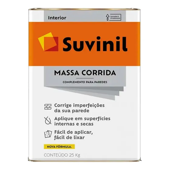 Massa Corrida 25 Kg Suvinil Interno