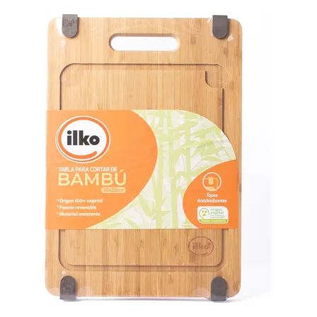 Ilko 17957 tabla de cocina para picar bambú 33x23cm Lisa
