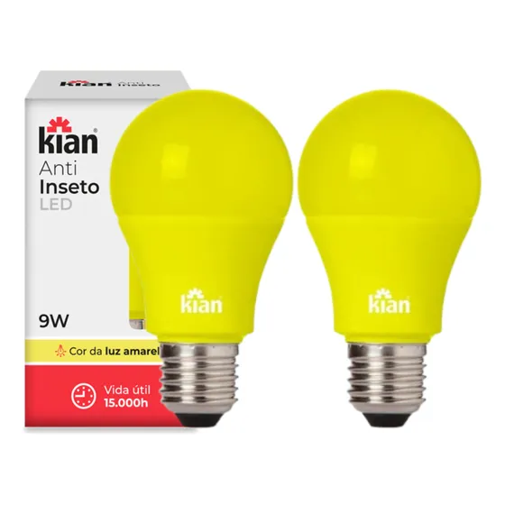 Kit 2 Lampadas Anti Inseto Led 9w Economica Previne Dengue