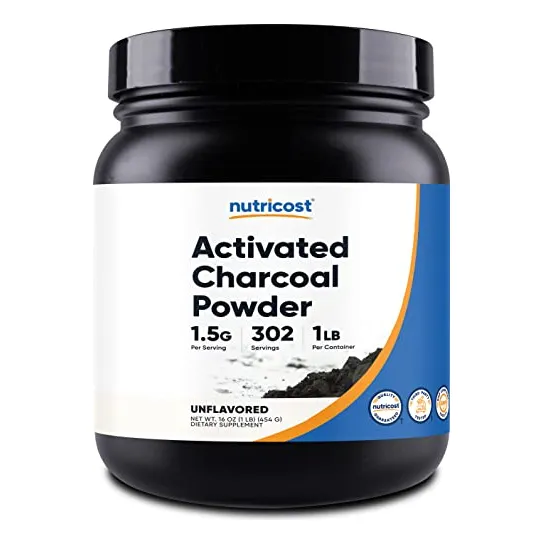 Carbón Activado En Polvo Nutricost 454 G, Apto Para Uso Alim