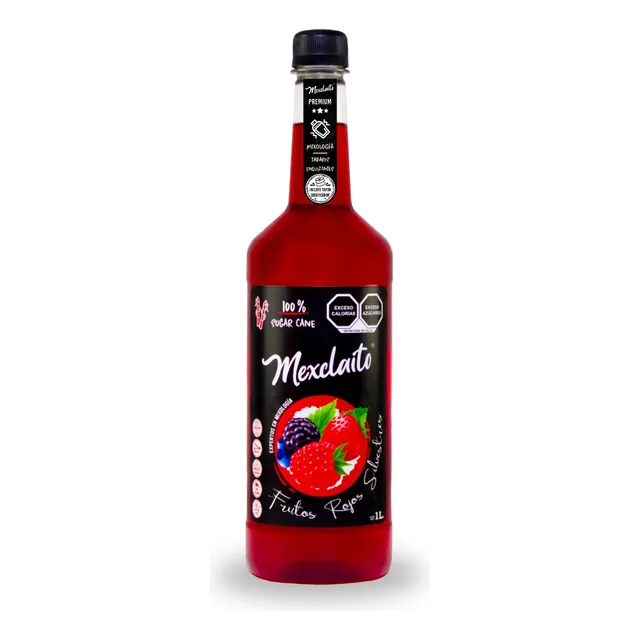 Jarabe/syrop Sabor Frutos Rojo 1l Endulzante Bebidas Postres