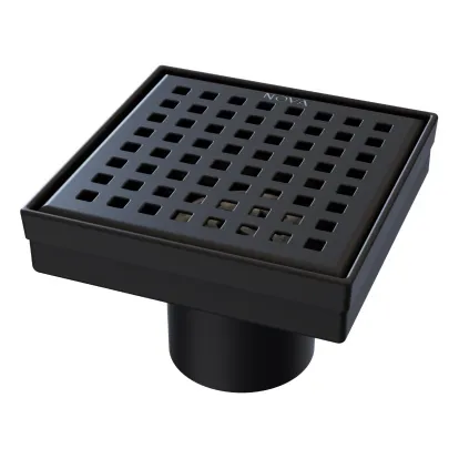 Nova Rejilla Perforada Cuadrada 10x10 Negro Mate Nvdes0025 