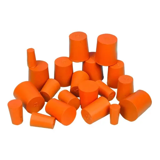 Tapón De Hule (caucho) #5 Para Tubo O Matraz Pk/10 Eisco Naranja