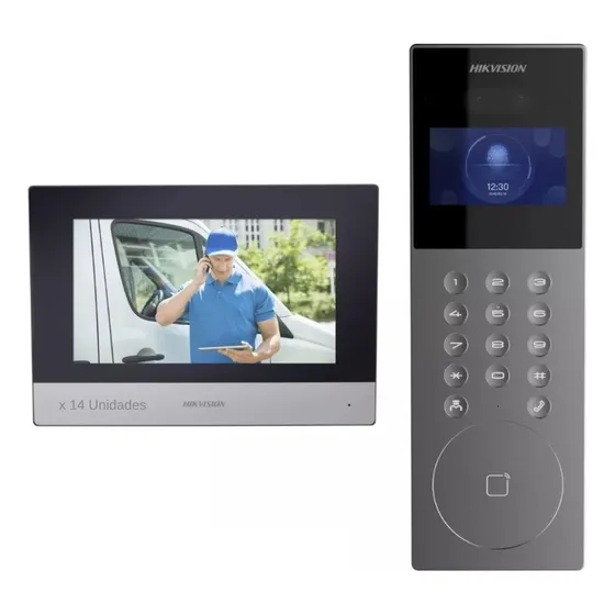Kit 16 Videoporteros Hikvision Con R. Facial Y App Móvil