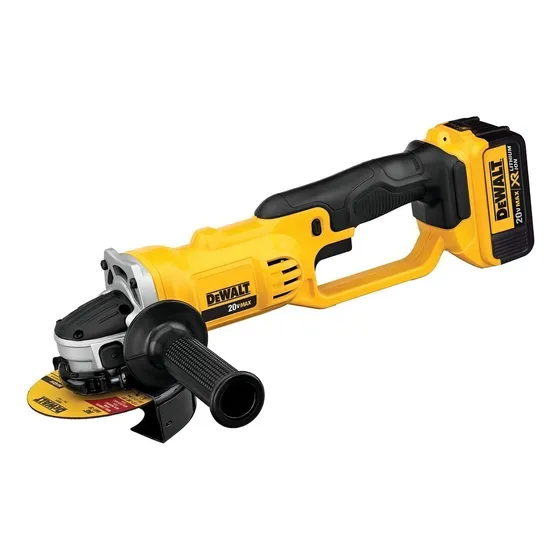 Amoladora angular inalámbrica DeWalt DCG412M2 color amarillo 405 W 220 V + accesorio