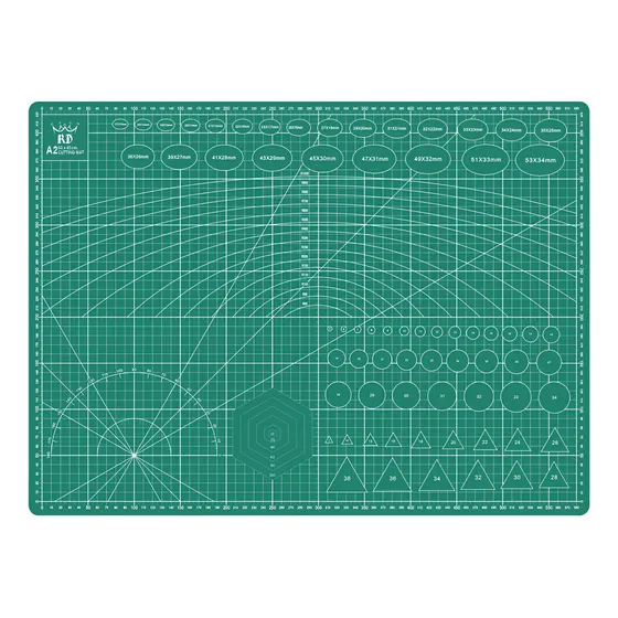 Base Tablero Tabla De Corte A2 Medidas 60x45 Cm Patchwork Color Verde oscuro