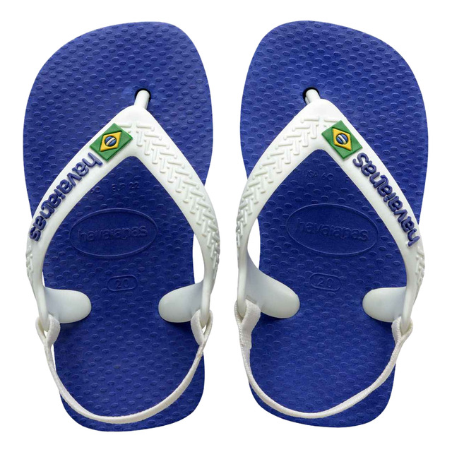 Chinelo Bebê Havaianas Baby Brasil Logo Bandeirinha Elástico Chinelo Bebê Havaianas Baby Brasil Logo Bandeirinha Elástico