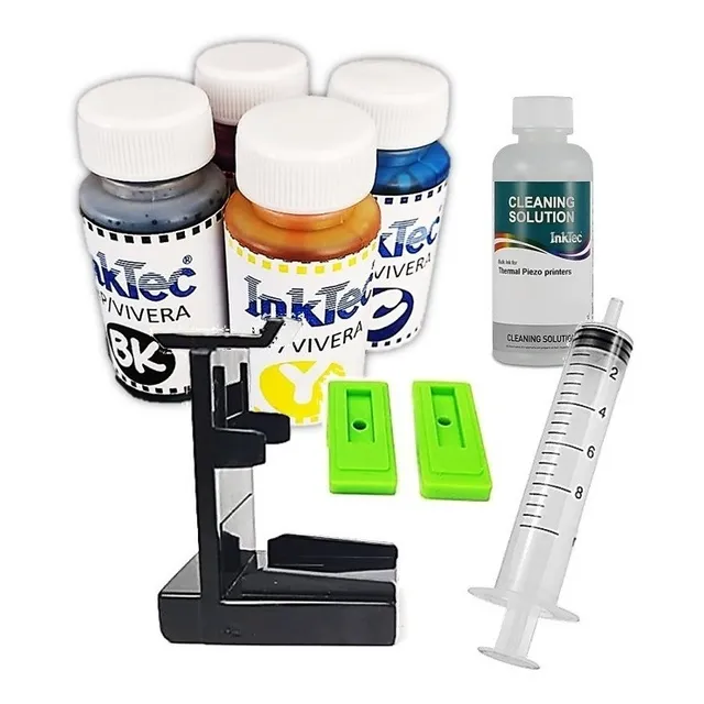 Kit Recarga Para Hp Cartucho 667 664 662 + Solucion Destape