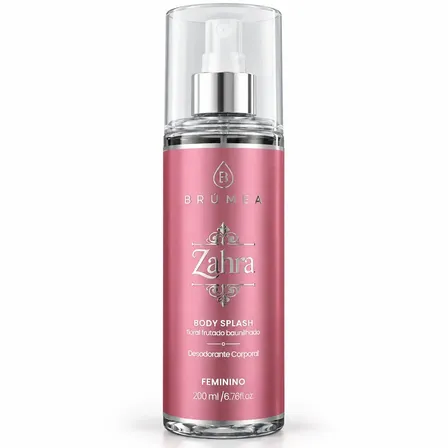Body Splash Zahra 200ml Floral Frutado Baunilhado Arabe Brúmea