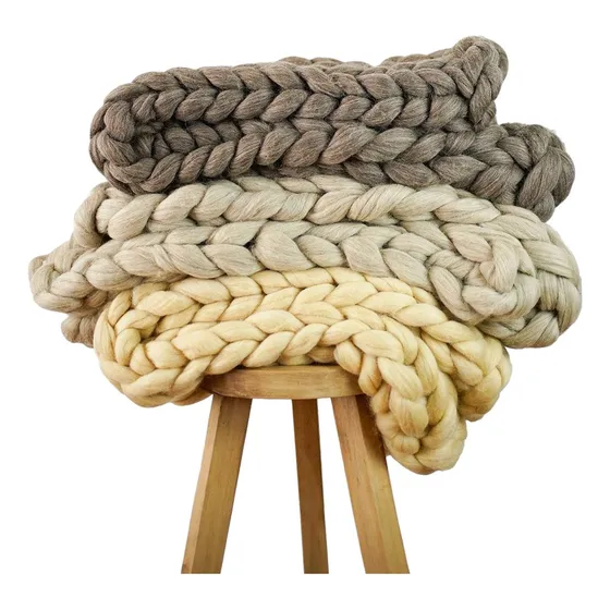 Lana Peinada Xxl Vellón Ovillo -x 2 Kg   6 Colores Naturales