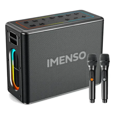 Caixa De Som Portátil Bluetooth Imenso X32 120w Ipx4 C/ 2mic Cor Preto 127/220v