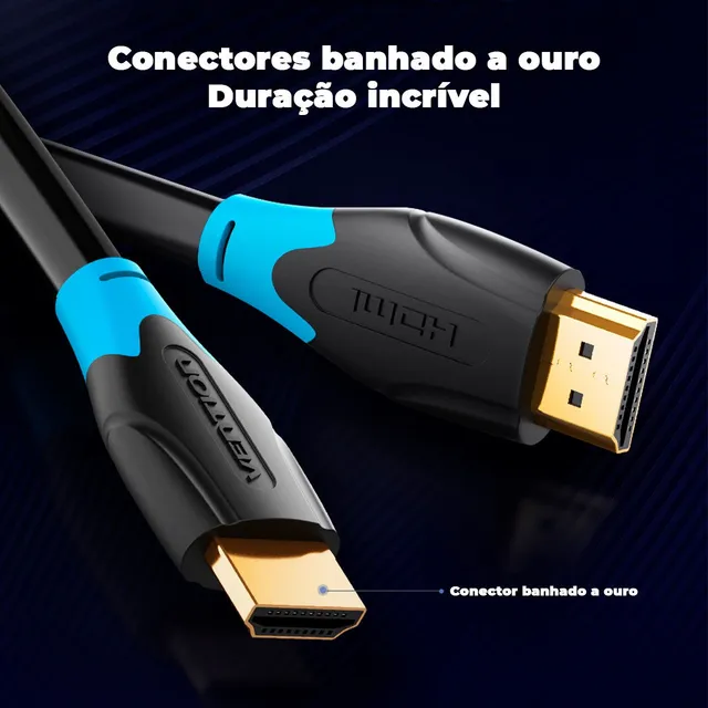 Cable Hdmi V2.0 4k 60 Hz Hdr Full HD 10 m Vention Aacbl