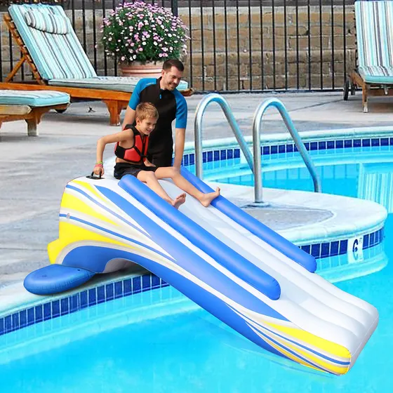 Muelle Inflable Tobogan Acuatico Para Piscina Centro Juego
