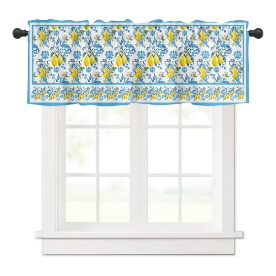 Cenefa Cortina Bolsillo Para Barra Limon Verano Arte Azul X