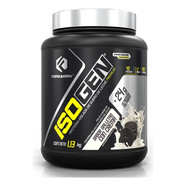 Forzagen Proteína Isogen 2,5 Lb | 100% Whey Isolate Sabor Galletas con Crema