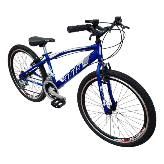 Bicicleta Todo Terreno Rin 24 Con Cambios 18 Velocidades Niño Rin Aluminio Doble Pared Color Azul