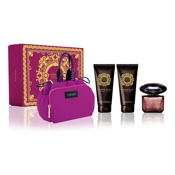 Set De Regalo Versace Crystal Noir Eau De Toilette 4 Piezas