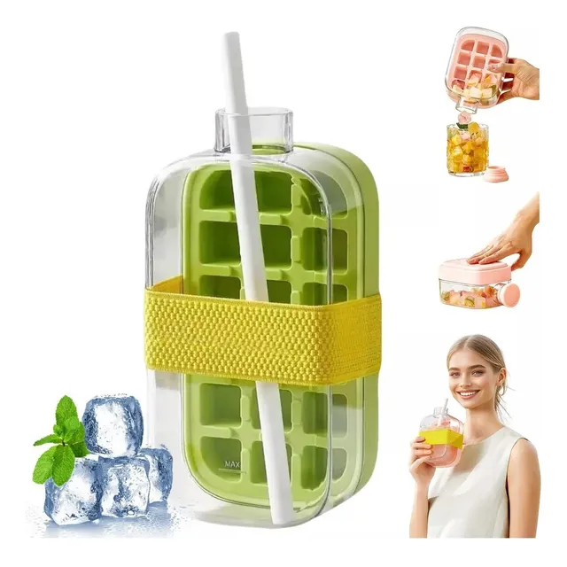 Botella Molde Para Hacer Bolitas De Hielo 2 En 1 Expanible
