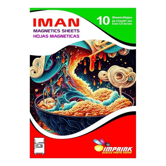 10 Hojas De Iman A4 0,35 Mic Para Imantados Personalizados