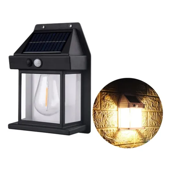 Luminaria Solar Com Sensor De Presença Automático Luz Led