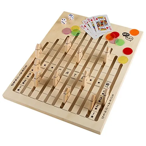 ¡oye! ¡juega! Juego De Carreras De Caballos De Madera M42yl