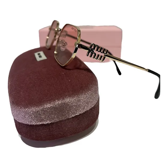 Gafas De Sol Claras Degrade Miu Miu Importadas Ocean Rosa Claro Rosa Claro Dorado Dorado