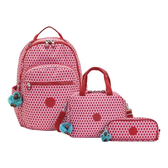 Kipling Set Escolar 3 Piezas Mochila Seoul Original