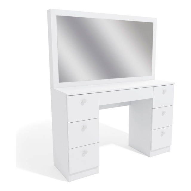 Penteadeira Ditália 7 Gavetas Pe-80 Branco Uv Acetinado Penteadeira Ditália 7 Gavetas Pe-80 Branco Uv Acetinado