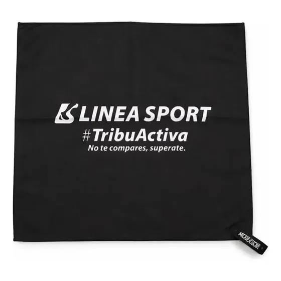 Toalla Microfibra Línea Sport 39x37 Cm 1 Unidad Color Negro