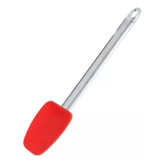 Espátula Silicone Colher Com Cabo Inox Cozinha Utensílios
