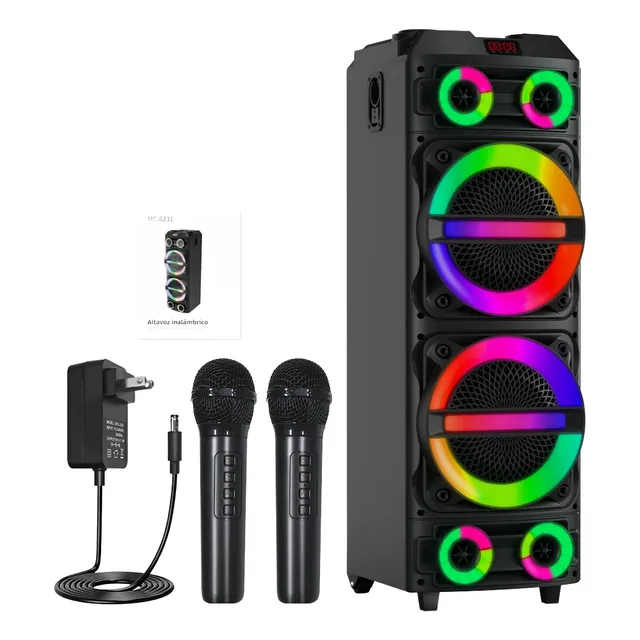 Baterias Recargables Bocinas Grandes Caja Luz Led Party Box
