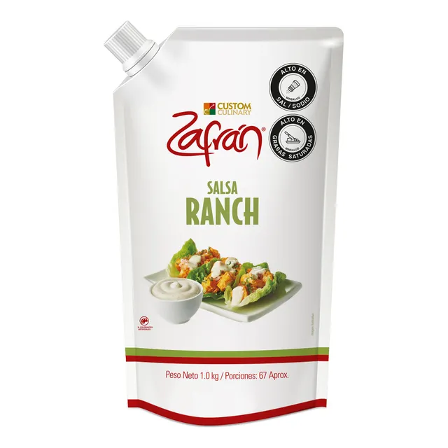 Salsa Ranch Bolsa 1000g Zafran - g a $36