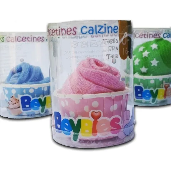 Medias Calcetines Bebes Niños Ponqué Regalo Genial 2 Pares