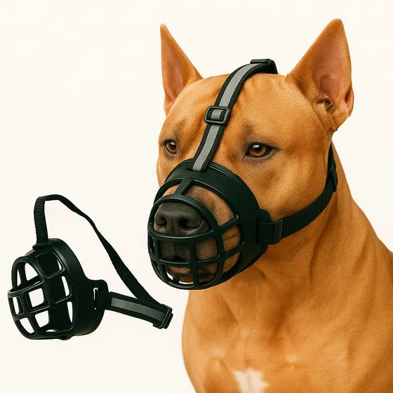 Focinheira Pitbull Cachorros Grandes Silicone 