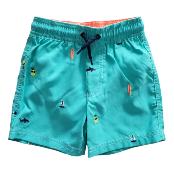 Short De Baño Niño Carters Talle 2 Años Turquesa 