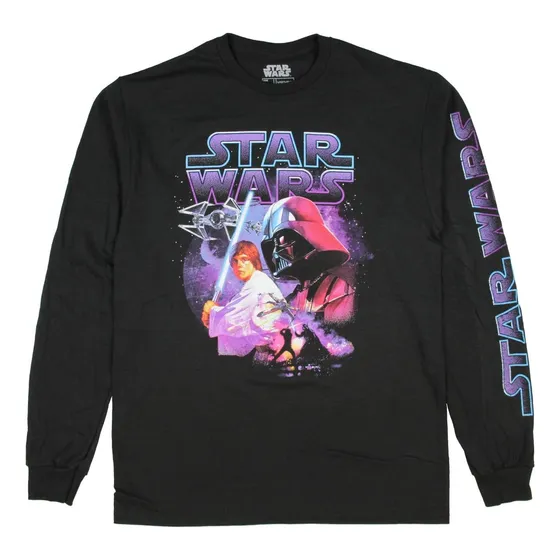 Star Wars Father Polera De Manga Larga Para Hombre, Negro,