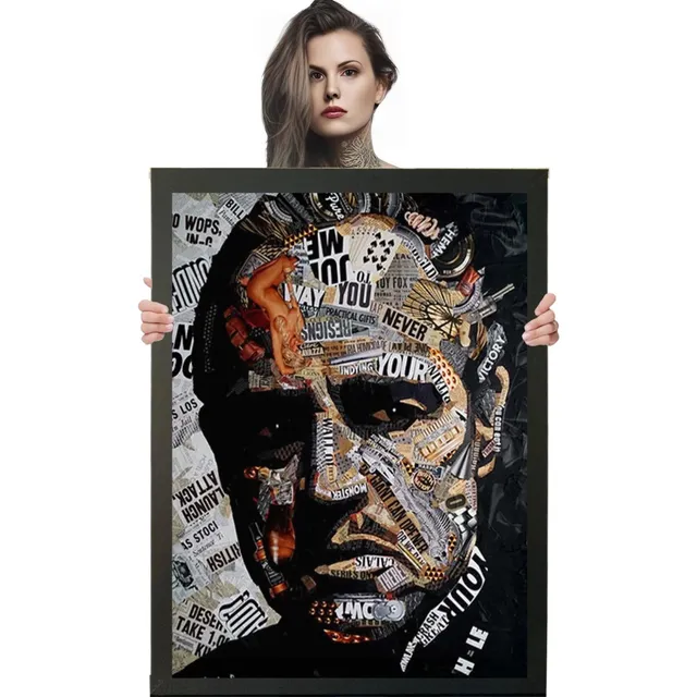 Quadro Poster Poderoso Chefão Godfather Arte Colagem A1