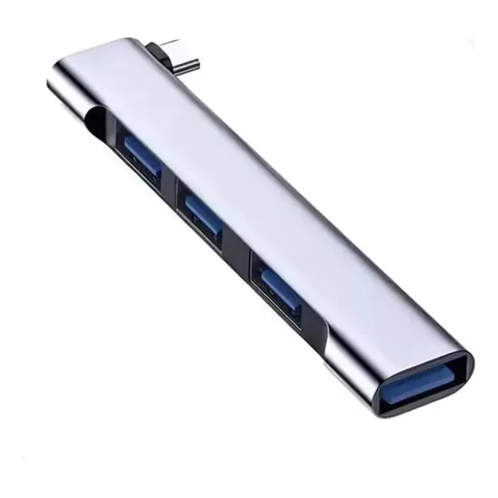 Hub Adaptador Tipo C 4 Em 1 Usb 3 0 + 2.0 Aluminio Compacto