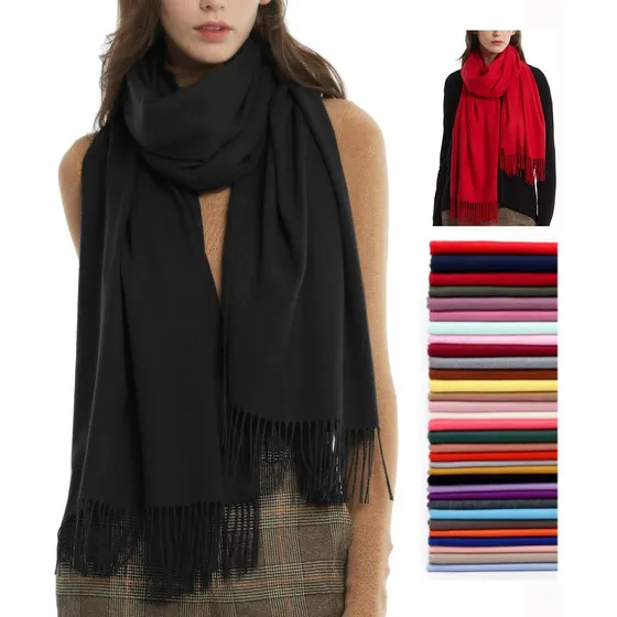 Bufanda Pashmina Chal  Elegante Cashmere Frio Hombre Y Mujer