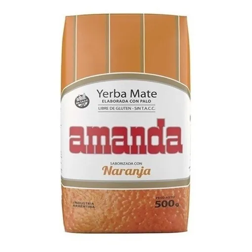 Amanda Yerba Mate Sabor Naranja 500 Gr / Que Té Quieres