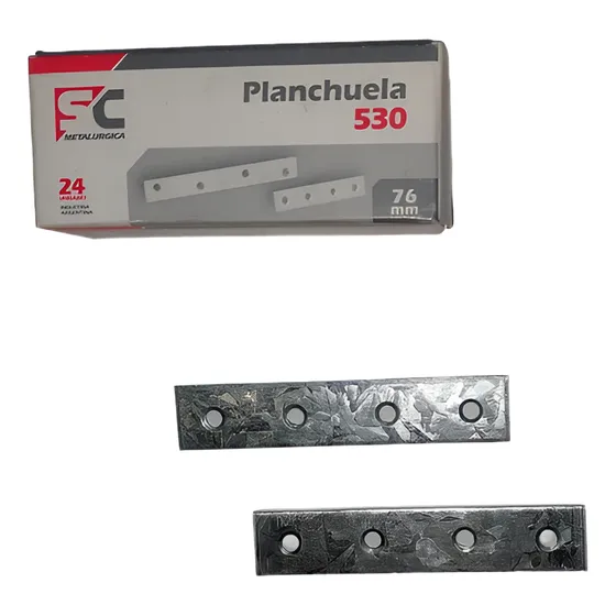 Planchuela Perforada 76mm Cromatizada (caja X 24 Unid.)