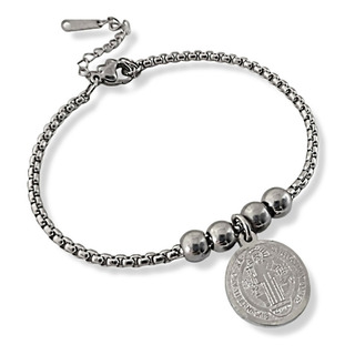 Pulsera San Benito Acero Inoxidable Protección Pulsera San Benito Acero Inoxidable Protección