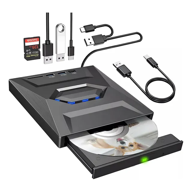 Lectora Y Grabadora De Dvd/cd Externa, Usb 3.0 Win 10 Mac