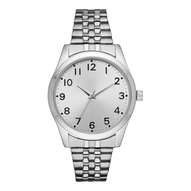 Reloj Caballero George Caja Plateada Correa De Expansión
