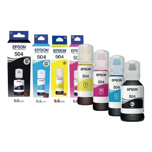 Pack 4 Tintas Epson T504 Negro Cian Magenta Amarillo