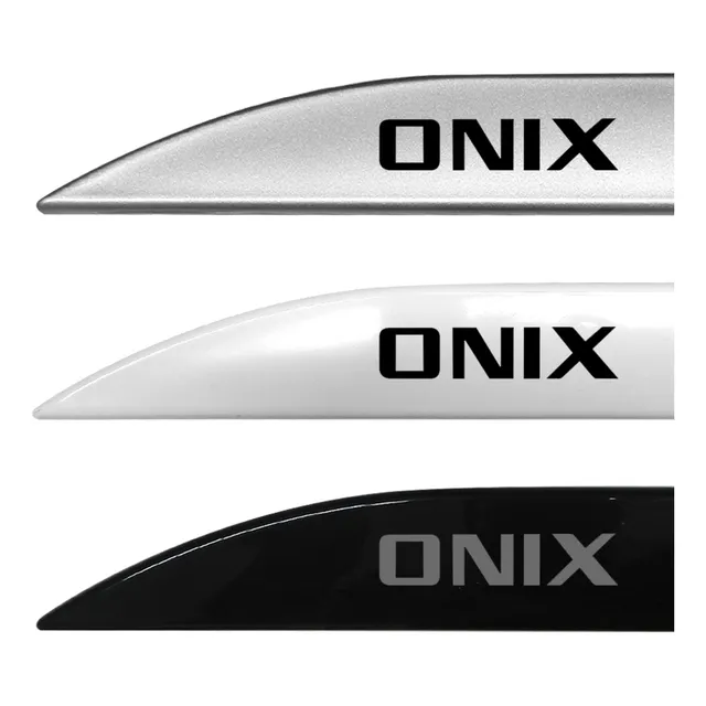 Friso Adesivo Lateral Onix 2013 2014 2015 2016 Branco Prata