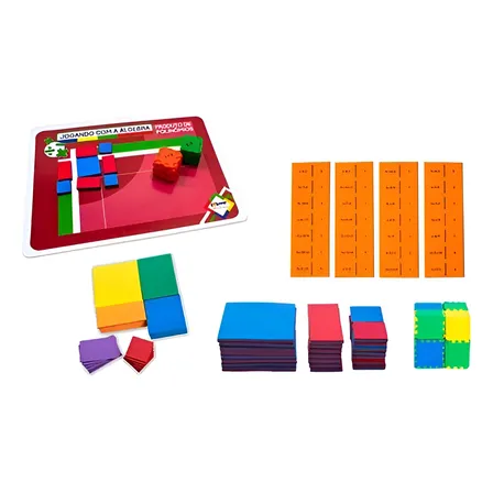 Kit Álgebra Didático Com Cubo Da Soma E Equações - Mmp