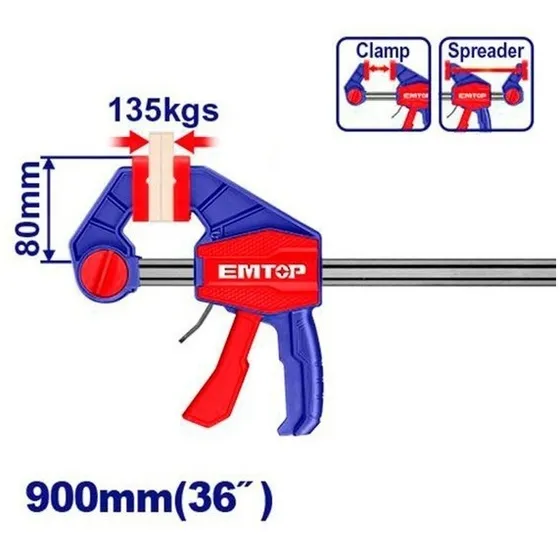 Sargento Prensa Carpintero 36´´ Rápida Gatillo 80x900mm 135k